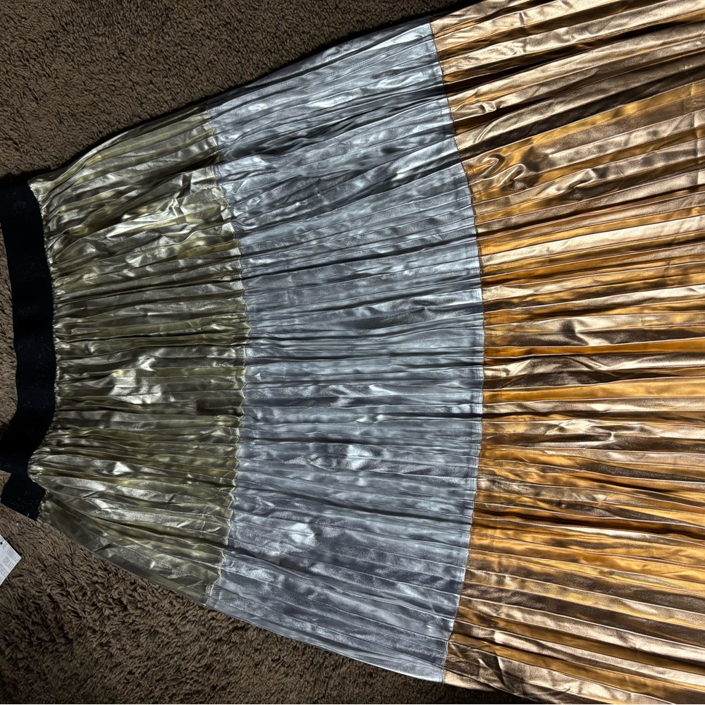 Elegant Multicolor Pleated Skirt